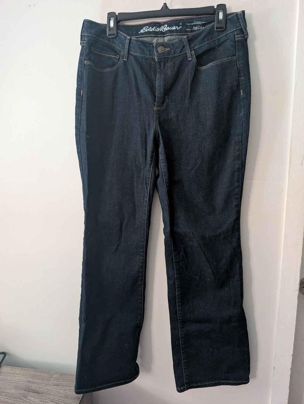 Eddie Bauer Women's Bootcut Dark Wash Denim Jeans Size 12